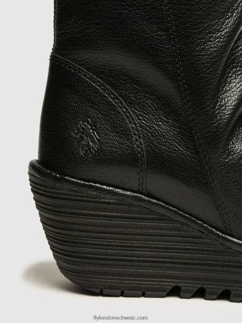 CH Fly London Frauen kniehohe Stiefel yust Schwarz 2664355