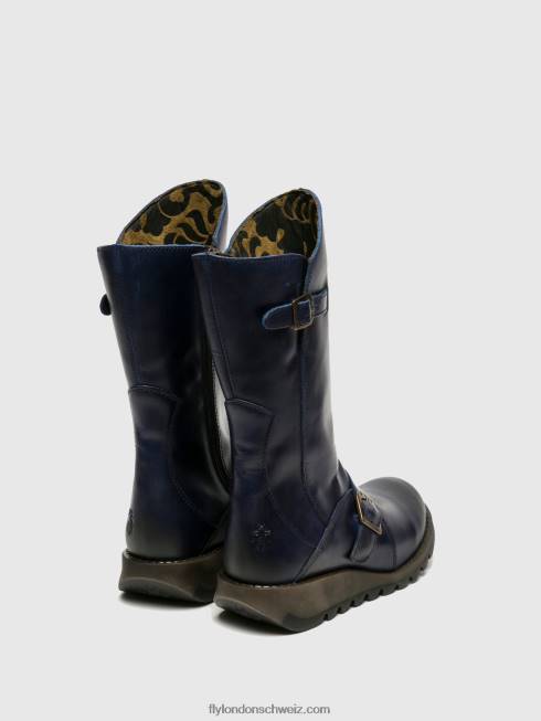 CH Fly London Frauen Schnallenstiefel Me 2 Blau 2664351