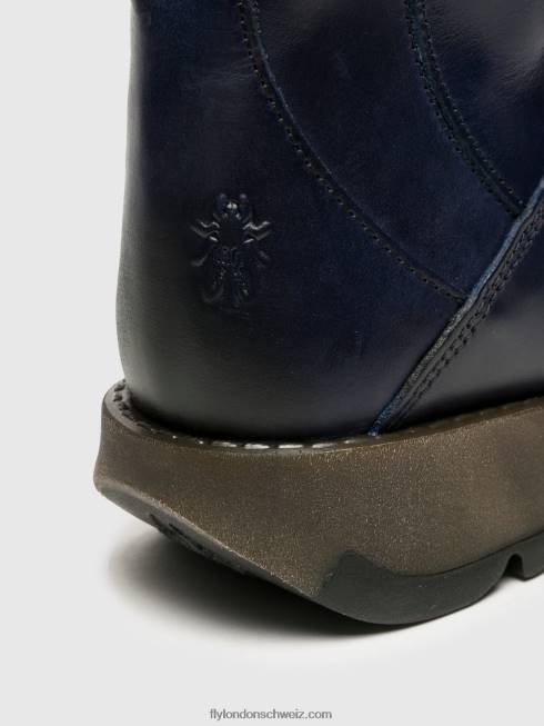 CH Fly London Frauen Schnallenstiefel Me 2 Blau 2664351