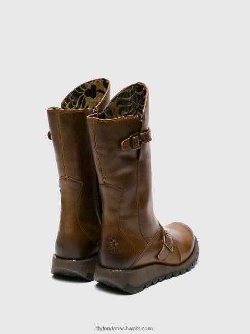 CH Fly London Frauen Schnallenstiefel Me 2 Kamel 2664346