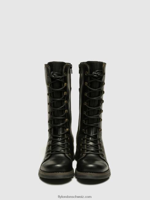 CH Fly London Frauen Keilschuhe ster768 Schwarz 2664666