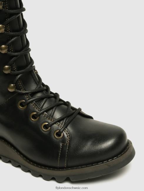 CH Fly London Frauen Keilschuhe ster768 Schwarz 2664666