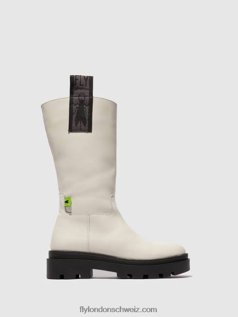 CH Fly London Frauen Stiefel mit Reißverschluss jalo882 Naomi Offwhite 2664311
