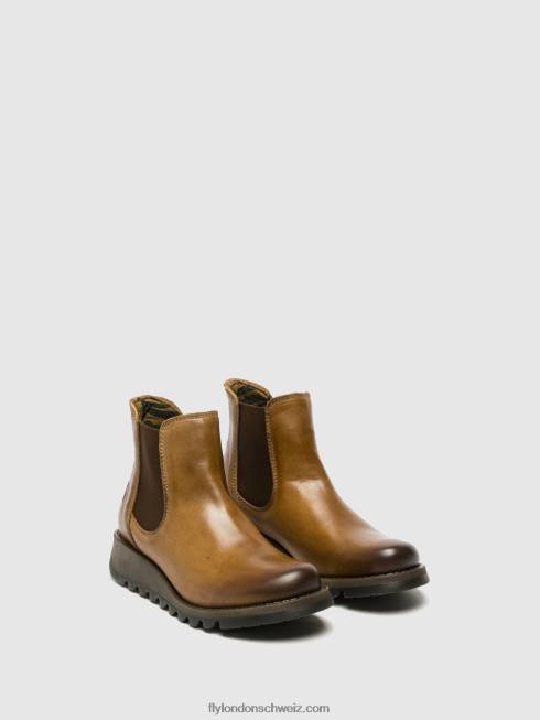 CH Fly London Frauen Chelsea-Stiefeletten Salv Kamel 2664273