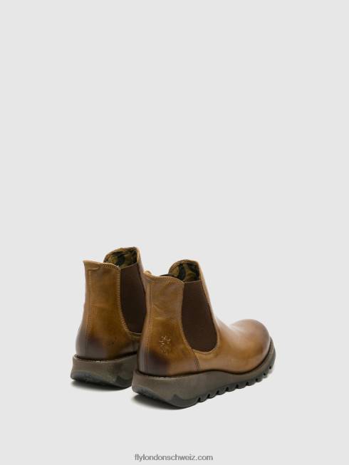 CH Fly London Frauen Chelsea-Stiefeletten Salv Kamel 2664273