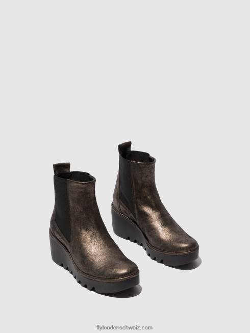 CH Fly London Frauen Chelsea-Stiefeletten bagu233 cooler Graphit 2664236