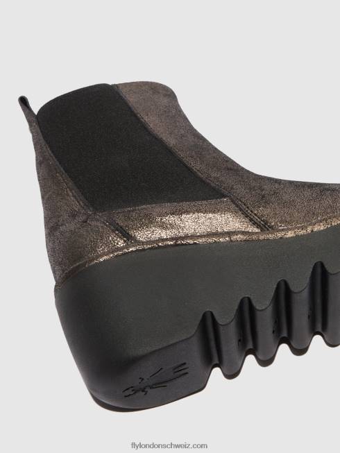 CH Fly London Frauen Chelsea-Stiefeletten bagu233 cooler Graphit 2664236
