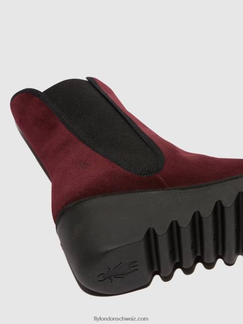 CH Fly London Frauen Chelsea-Stiefeletten byro395 Wein 2664142