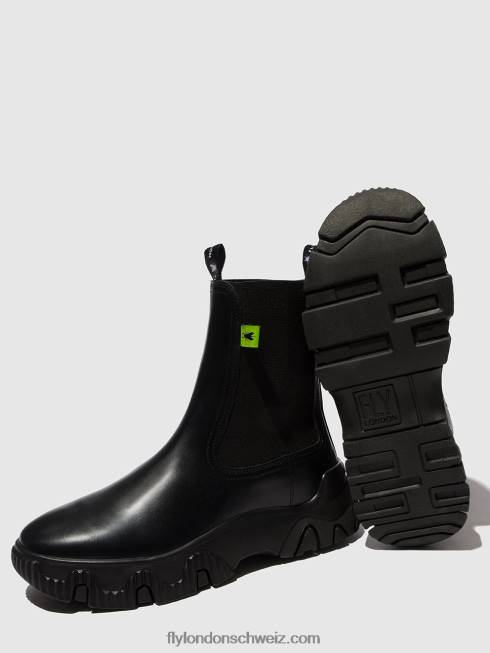CH Fly London Frauen Chelsea-Stiefeletten faty885 Tunderschwarz 2664159