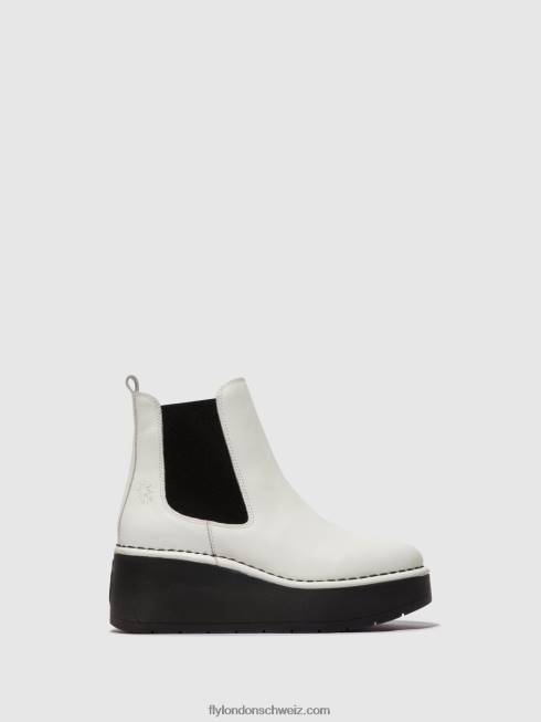 CH Fly London Frauen Chelsea-Stiefeletten hama238 Weiss 2664140