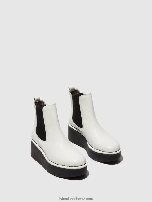 CH Fly London Frauen Chelsea-Stiefeletten hama238 Weiss 2664140