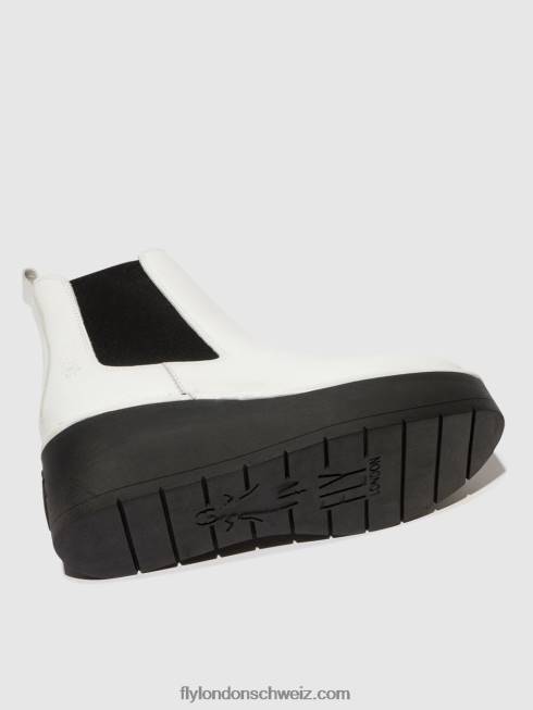 CH Fly London Frauen Chelsea-Stiefeletten hama238 Weiss 2664140