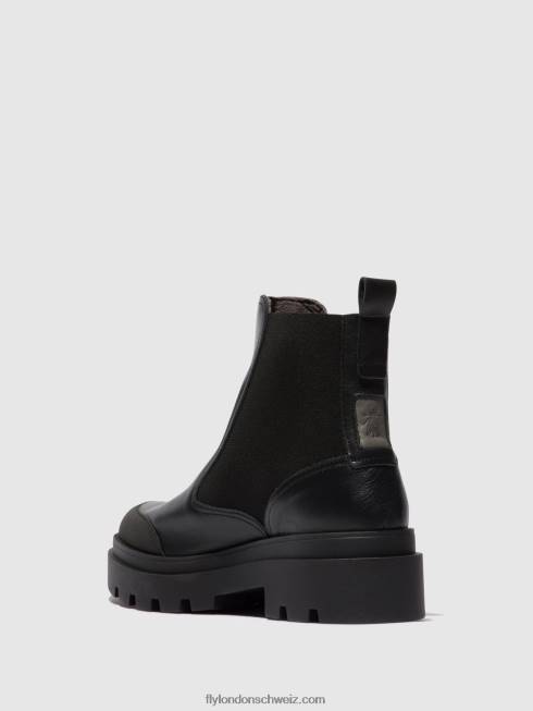 CH Fly London Frauen Chelsea-Stiefeletten jeba879 Schwarz 2664141