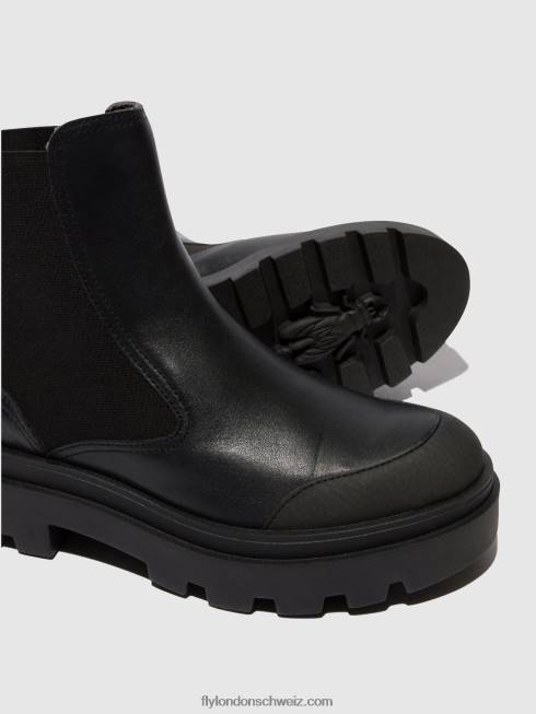 CH Fly London Frauen Chelsea-Stiefeletten jeba879 Schwarz 2664141