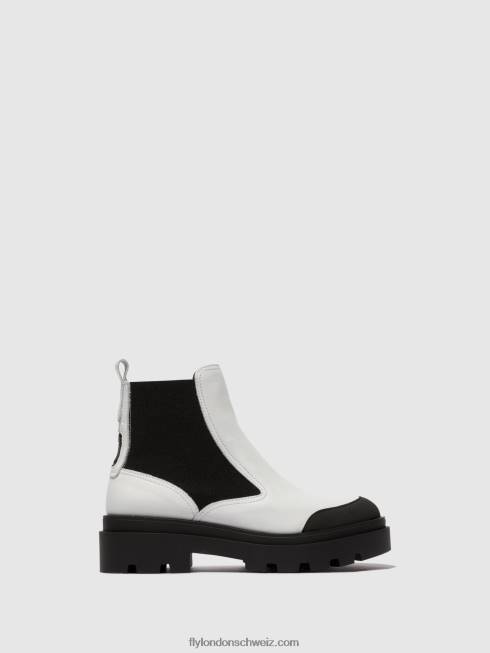 CH Fly London Frauen Chelsea-Stiefeletten jeba879 Weiss 2664134