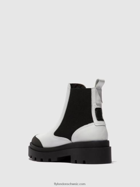 CH Fly London Frauen Chelsea-Stiefeletten jeba879 Weiss 2664134