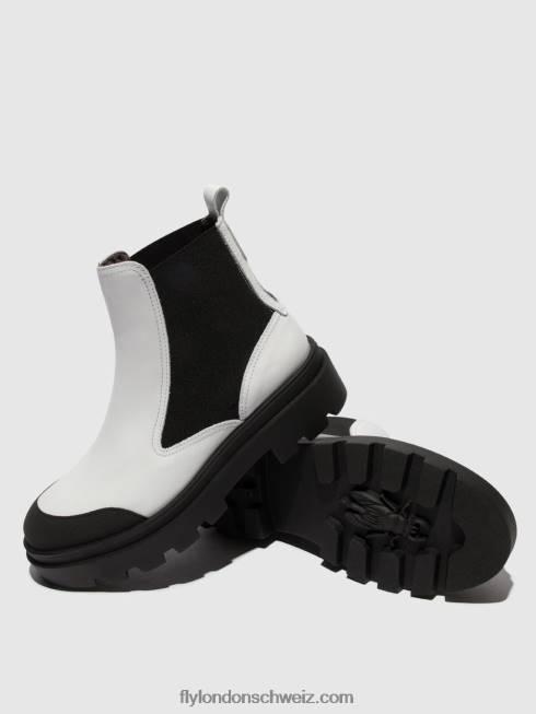 CH Fly London Frauen Chelsea-Stiefeletten jeba879 Weiss 2664134
