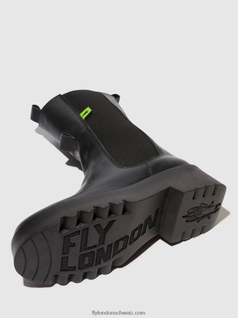 CH Fly London Frauen Chelsea-Stiefeletten mide904 Schwarz 2664136