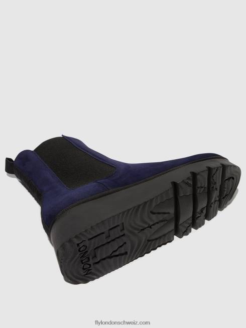 CH Fly London Frauen Chelsea-Stiefeletten paty405 Marine 2664127