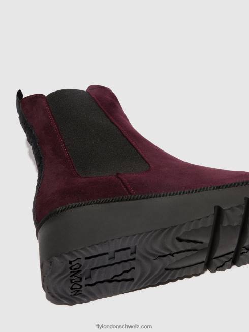 CH Fly London Frauen Chelsea-Stiefeletten paty405 Wein 2664128