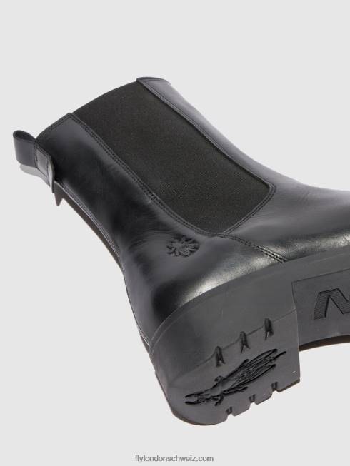 CH Fly London Frauen Chelsea-Stiefeletten rein795 Teppich schwarz (ganz schwarz) 2664220