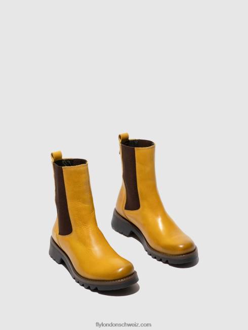 CH Fly London Frauen Chelsea-Stiefeletten rein795 Teppichsenf 2664219