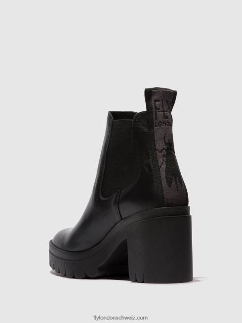 CH Fly London Frauen Chelsea-Stiefeletten tope520 Schwarz 2664120