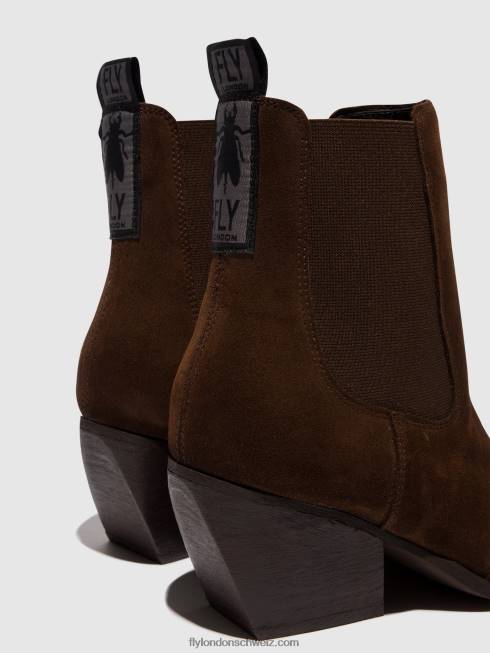 CH Fly London Frauen Chelsea-Stiefeletten torm911 Schokolade 2664114