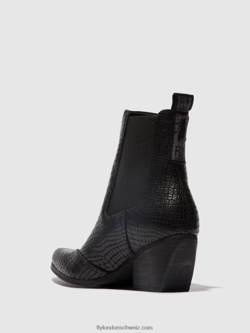 CH Fly London Frauen Chelsea-Stiefeletten torm911 Schwarz 2664122