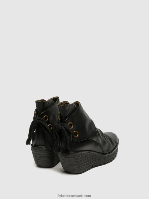 CH Fly London Frauen Keilstiefeletten Yama schwarz 266416