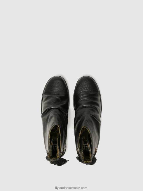 CH Fly London Frauen Keilstiefeletten Yama schwarz 266416