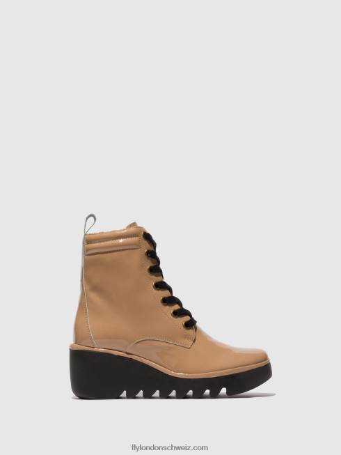 CH Fly London Frauen Schnürstiefeletten biaz329 Cappuccino 2664109