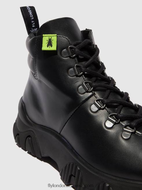 CH Fly London Frauen Schnürstiefeletten figa887 Tunderschwarz 2664166