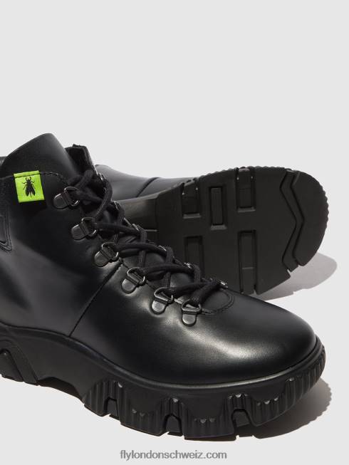 CH Fly London Frauen Schnürstiefeletten figa887 Tunderschwarz 2664166