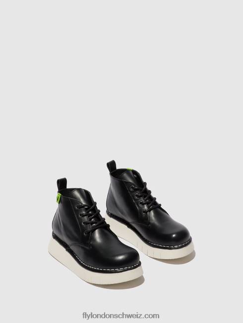 CH Fly London Frauen Schnürstiefeletten idda244 Tunderschwarz 2664167