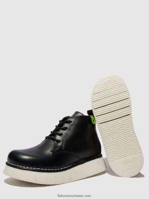 CH Fly London Frauen Schnürstiefeletten idda244 Tunderschwarz 2664167