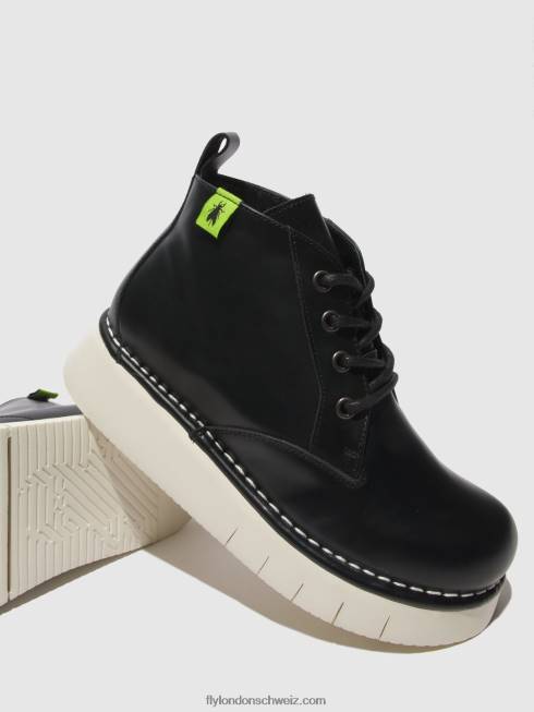 CH Fly London Frauen Schnürstiefeletten idda244 Tunderschwarz 2664167