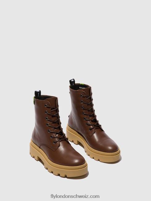 CH Fly London Frauen Schnürstiefeletten jacy881 Nausica-Schokolade 2664163