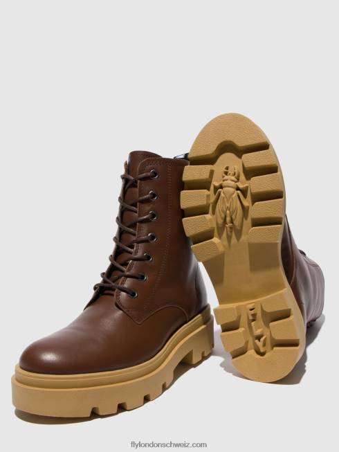 CH Fly London Frauen Schnürstiefeletten jacy881 Nausica-Schokolade 2664163