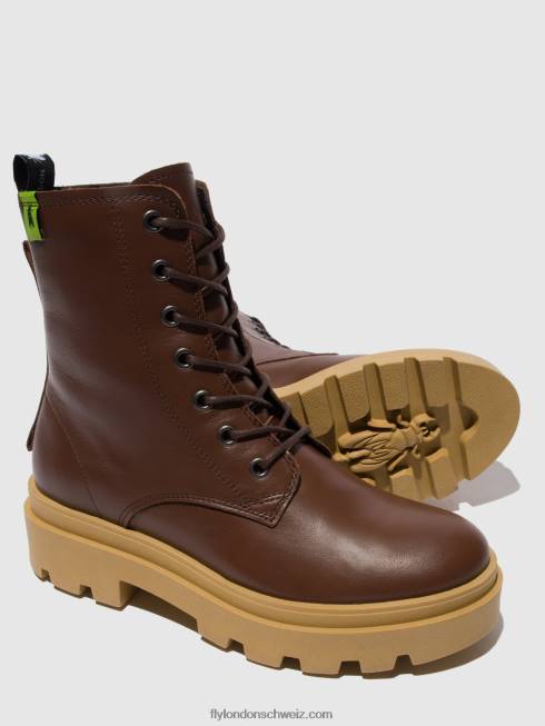 CH Fly London Frauen Schnürstiefeletten jacy881 Nausica-Schokolade 2664163