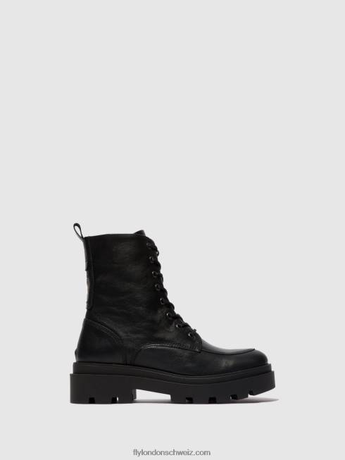 CH Fly London Frauen Schnürstiefeletten jaye878 Schwarz 2664104