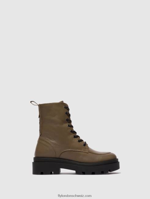 CH Fly London Frauen Schnürstiefeletten jaye878 Taupe 2664101