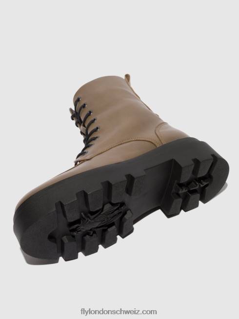 CH Fly London Frauen Schnürstiefeletten jaye878 Taupe 2664101