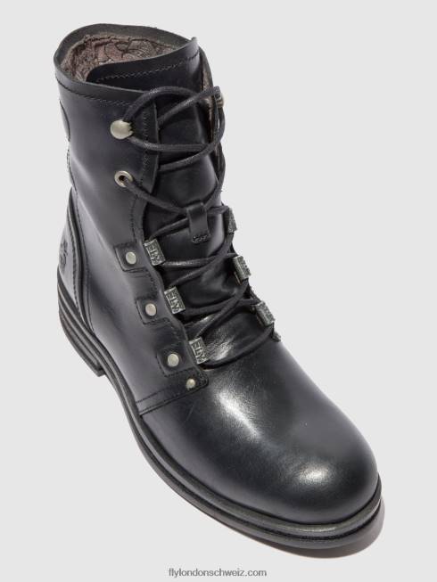 CH Fly London Frauen Schnürstiefeletten knot792 Teppich schwarz 2664197