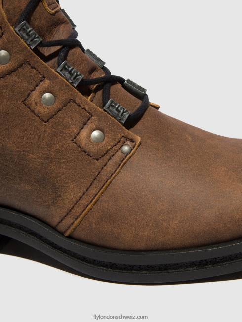 CH Fly London Frauen Schnürstiefeletten knot792 braun 266498