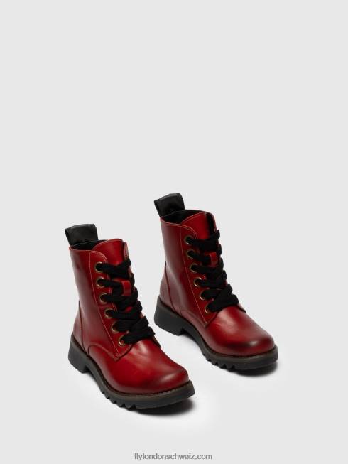 CH Fly London Frauen Schnürstiefeletten ragi539 Rot 2664284