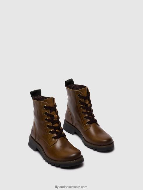 CH Fly London Frauen Schnürstiefeletten ragi539 Teppich Kamel 2664251