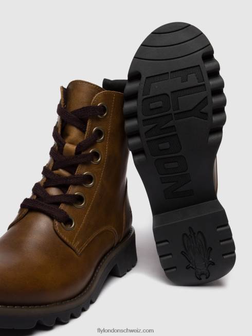 CH Fly London Frauen Schnürstiefeletten ragi539 Teppich Kamel 2664251