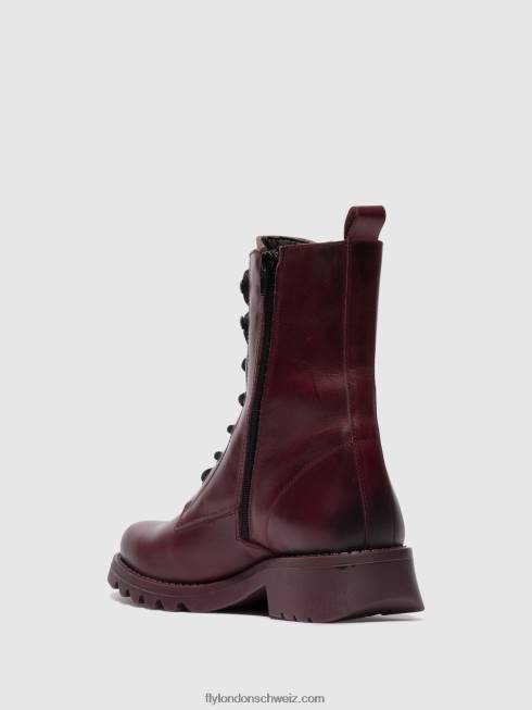 CH Fly London Frauen Schnürstiefeletten reid893 lila (lila Sohle) 266493