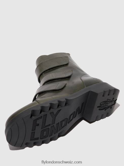 CH Fly London Frauen Stiefeletten mit Klettverschluss rach790 Diesel (schwarze Sohle) 266476